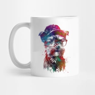 Dog hipster graphic art #dog Mug